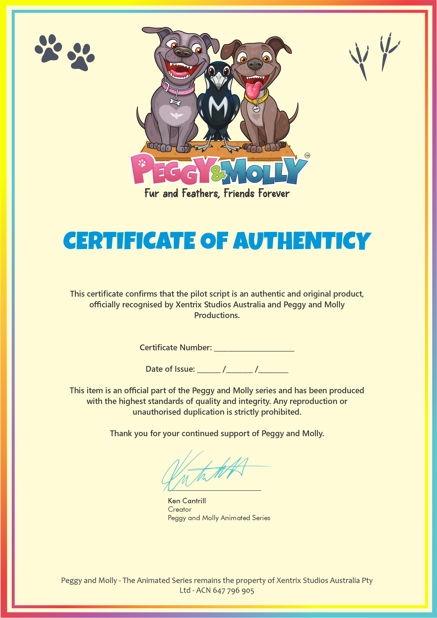 Peggy & Molly - Hand Signed Scripts